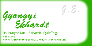 gyongyi ekhardt business card